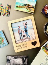 Load image into Gallery viewer, Every Picture Tells A Story Wooden Picture Frame Fridge Magnet
