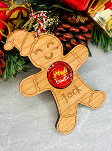 Personalised 'Christmas Critter' Gingerbread Man Tree Decoration
