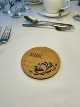 Load image into Gallery viewer, Personalised Lotus Flower Place Name Coaster
