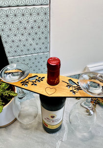 Love Birds Coasters and Wine Butler Set (3 pieces)