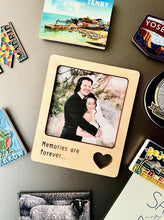 Load image into Gallery viewer, Memories Are Forever Wooden Picture Frame Fridge Magnet
