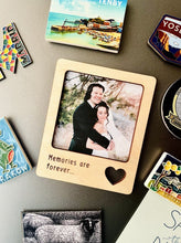 Load image into Gallery viewer, Personalised Wooden Picture Frame Fridge Magnet
