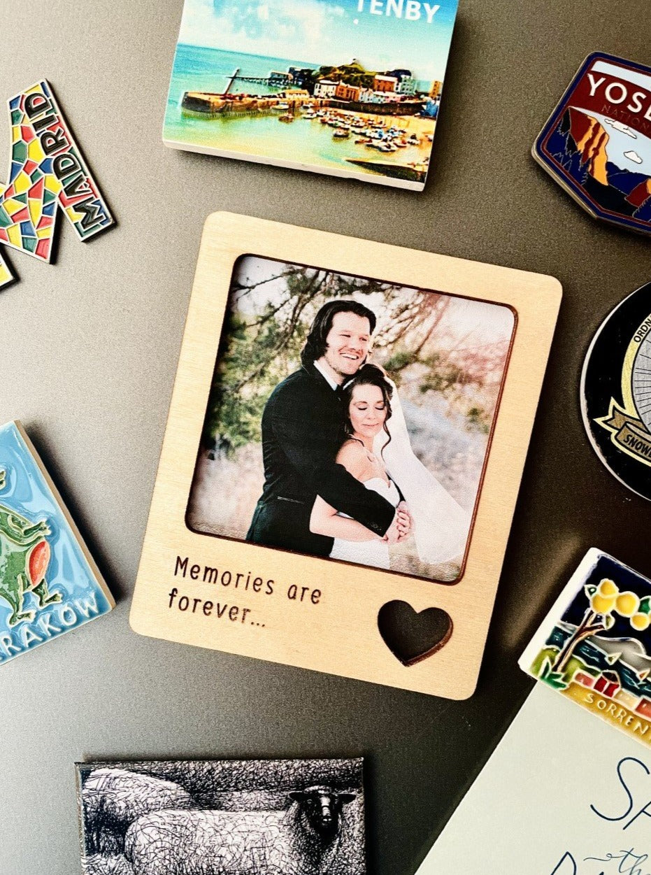 Personalised Wooden Picture Frame Fridge Magnet