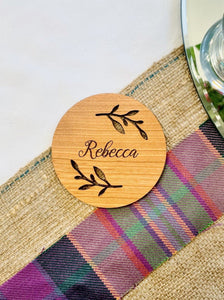 Personalised Olive Branch Place Name Coaster