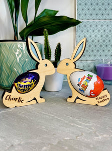 Personalised Easter Bunny Chocolate Egg Holder