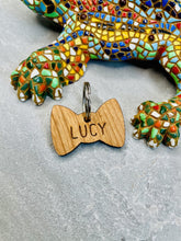 Load image into Gallery viewer, Bow Tie Wooden Pet Tag
