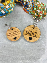 Load image into Gallery viewer, Heart Wooden Pet Tag
