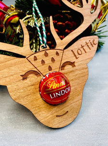 Personalised 'Christmas Critter' Rudolph Reindeer Tree Decoration