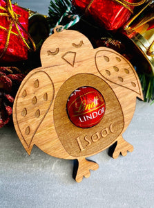 Personalised 'Christmas Critter' Robin Tree Decoration