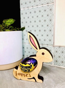 Personalised Easter Bunny Chocolate Egg Holder