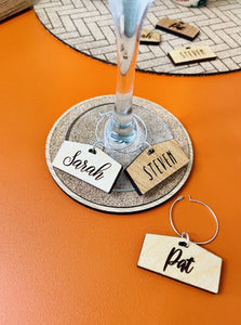 Personalised Wooden Envelope Glass Charm