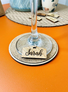 Personalised Wooden Envelope Glass Charm
