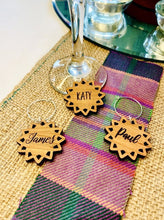 Load image into Gallery viewer, Personalised Wooden Geometric Glass Charm
