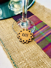 Load image into Gallery viewer, Personalised Wooden Geometric Glass Charm
