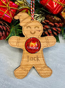 Personalised 'Christmas Critter' Gingerbread Man Tree Decoration