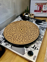 Load image into Gallery viewer, Labyrinth Cork Turntable Mat

