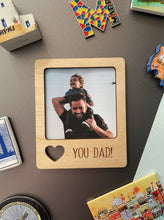 Load image into Gallery viewer, Love You Dad Wooden Picture Frame Fridge Magnet
