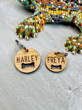 Load image into Gallery viewer, Bone Wooden Pet Tag
