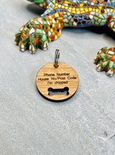 Load image into Gallery viewer, Bone Wooden Pet Tag
