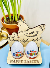 Load image into Gallery viewer, Personalised Chicken With Chick Easter Egg Holder (4 Eggs)
