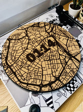 Load image into Gallery viewer, 0114 Sheffield Road Map Cork Turntable Mat
