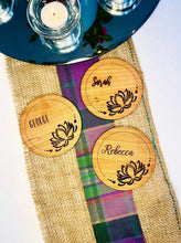 Load image into Gallery viewer, Personalised Lotus Flower Place Name Coaster

