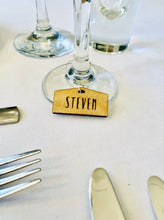 Load image into Gallery viewer, Personalised Wooden Envelope Glass Charm
