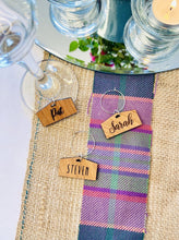 Load image into Gallery viewer, Personalised Wooden Envelope Glass Charm
