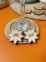 Load image into Gallery viewer, Personalised Wooden Flower Glass Charm
